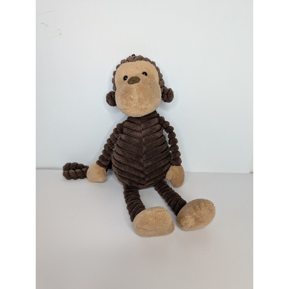 Ko Bonnie Brown Corduroy Monkey Plush Stuffed Animal Toy 11" Long Tail Floppy